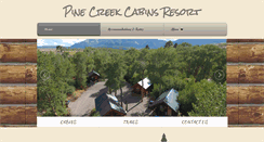 Desktop Screenshot of pinecreekcabinsresort.com