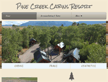 Tablet Screenshot of pinecreekcabinsresort.com